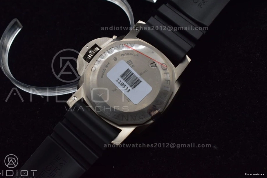 Strap 1003 O Clone V on Edition 1:1 Super Best P.9000 Black PAM389 Rubber BestValue VSF 0416